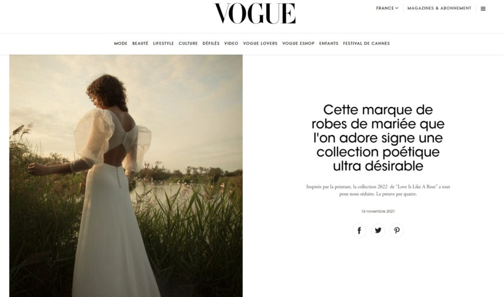 Love Is Like A Rose - Article de Vogue