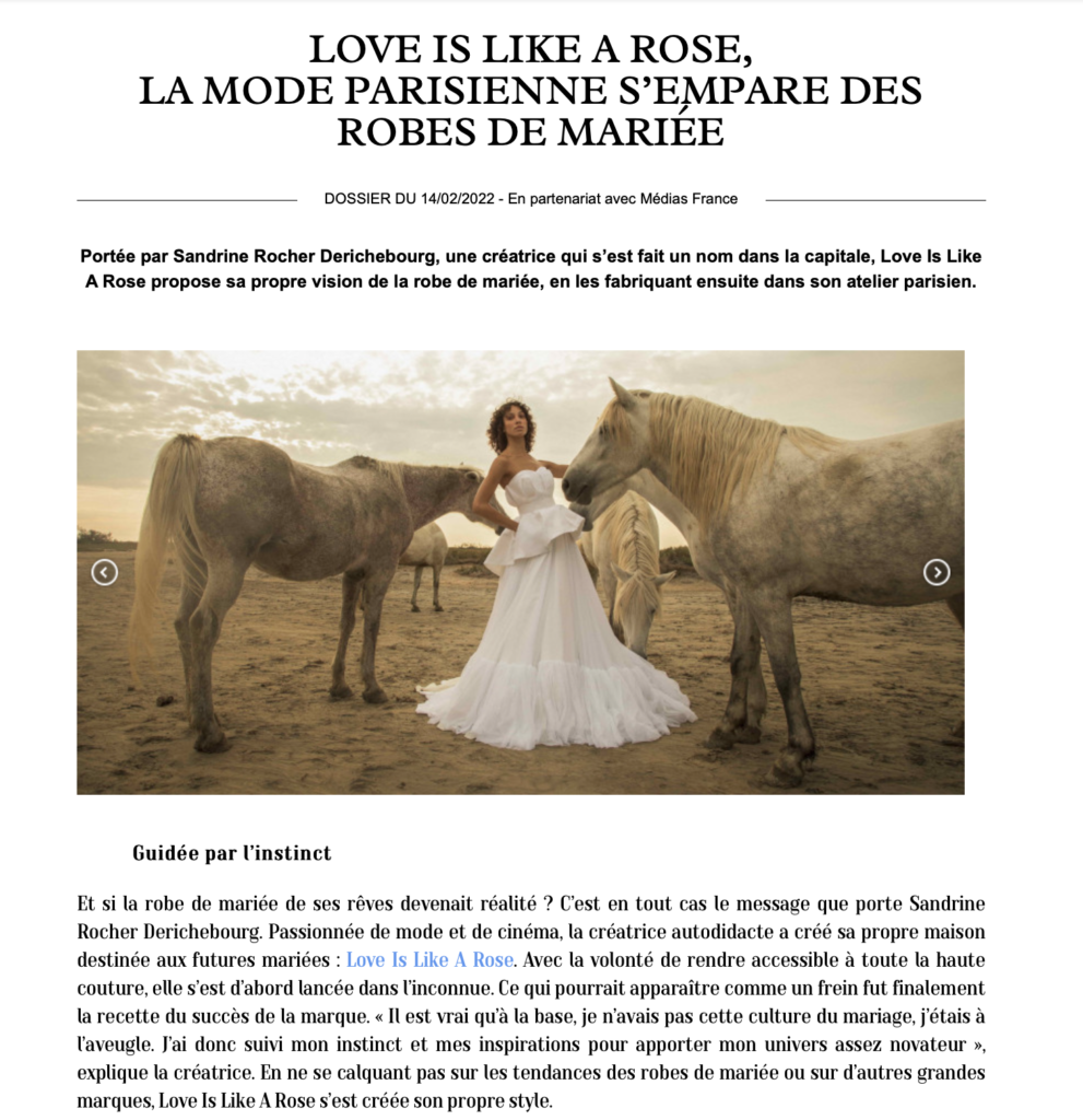 Love Is Like A Rose - Article of Marie Claire