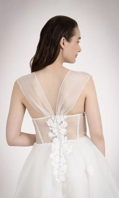 Robe en organza de soie clearance